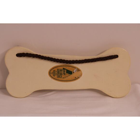 Ceramic A SPOILED ROTTEN BEARDED COLLIE LIVES HERE Bone Shaped Sign - Picture 2 of 3